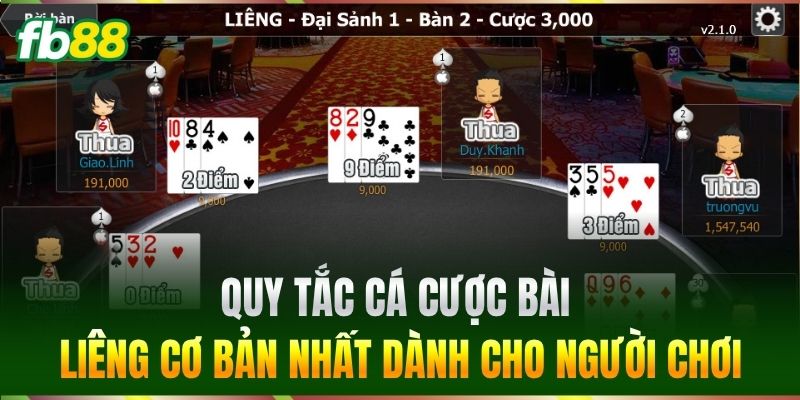 Quy tắc cá cược Bài Liêng cơ bản nhất dành cho người chơi